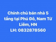 Chính chủ cần bán nhà 5 tầng số 9 tổ 2 Phú Đô, Nam Từ Liêm, Hà Nội