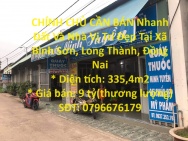 CHÍNH CHỦ CẦN BÁN Nhanh Đất Và Nhà Vị Trí Đẹp Tại Xã Bình Sơn, Long