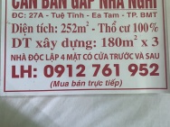 HOT !!! NHÀ NGHỈ Vị Trí Đẹp - Giá Tốt - Cần Bán Nhà Tại 27 A Tuệ