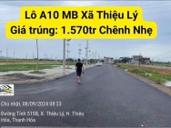 Mặt bằng đường Tỉnh Lộ 515B, xã Thiệu Lý, Thiệu Hoá, Thanh hóa.