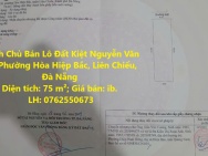 Chính Chủ Bán Lô Đất Kiệt Nguyễn Văn Cừ, Phường Hòa Hiệp Bắc, Liên