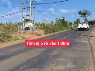 Bán đất TP BMT cách ngã sáu chỉ 8km mặt tiền 29m đường bê tong diện