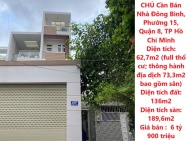 NHÀ ĐẸP - GIÁ TỐT - CHÍNH CHỦ Cần Bán Nhà Đông Bình,  Phường 15,