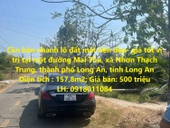 Cần bán nhanh lô đất mặt tiền đẹp- giá tốt vị trí tại TP Long An,