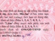 KẸT TIỀN BÁN GẤP ĐẤT THỔ 986M² MẶT TIỀN ĐÔNG HƯNG THUẬN 10b, Q12 –