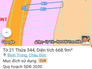 Cần tiền bán nhanh lô đất mặt tiền đường tl 765.. bình Trung. Châu