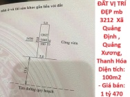 ĐẤT ĐẸP – GIÁ ĐẦU TƯ  -CẦN BÁN LÔ ĐẤT VỊ TRÍ ĐẸP mb 3212  Xã Quảng