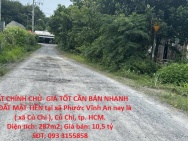 ĐẤT CHÍNH CHỦ- GIÁ TỐT CẦN BÁN NHANH LÔ ĐẤT MẶT TIỀN tại huyện Củ