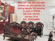 NHÀ ĐẸP- GIÁ TỐT CẦN BÁN NHANH căn nhà mặt tiền tại quận 5 TPHCM