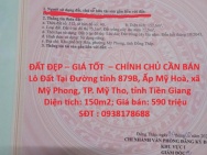 ĐẤT ĐẸP – GIÁ TỐT  – CHÍNH CHỦ CẦN BÁN Lô Đất Tại Mỹ Hòa - Mỹ Phong