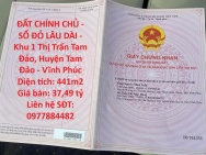 ĐẤT CHÍNH CHỦ - SỔ ĐỎ LÂU DÀI - Khu 1 Thị Trấn Tam Đảo, Huyện Tam