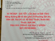 VỊ TRÍ ĐẸP - GIÁ TỐT - Cần Bán Lô Đất Tiềm Năng đường 8B tổ dân phố