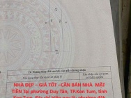 NHÀ ĐẸP – GIÁ TỐT –CẦN BÁN NHÀ  MẶT TIỀN Tại phường Duy Tân, TP.Kon