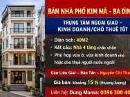 BÁN NHÀ PHỐ KIM MÃ – BA ĐÌNH – TRUNG TÂM NGOẠI GIAO – KINH