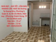NHÀ ĐẸP – GIÁ TỐT –CẦN BÁN NHANH CĂN  NHÀ TẠI Đường Tạ Quang Bửu,