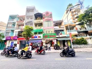 BÁN NHÀ 6 TẦNG- MẶT TIỀN Đ.VINH HỘI, QUẬN 4- DT 4M*25M VUÔNG ĐẸP-