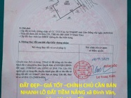 ĐẤT ĐẸP– GIÁ TỐT –CHÍNH CHỦ CẦN BÁN NHANH LÔ ĐẤT TIỀM NĂNG xã Đinh