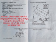 HOT HOT - CẦN BÁN NHÀ MẶT TIỀN Đường Nguyễn Văn Trỗi – Đặng Văn