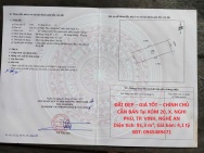 ĐẤT ĐẸP – GIÁ TỐT – CHÍNH CHỦ CẦN BÁN Tại XÓM 20, X. NGHI PHÚ, TP.