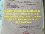 ĐẤT ĐẸP- GIÁ TỐT- Cần Bán Nhanh Lô Đất Khu Phân Lô Đồng Bộ Vị Trí