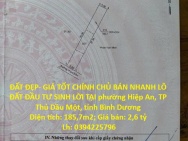 ĐẤT ĐẸP- GIÁ TỐT CHÍNH CHỦ BÁN NHANH LÔ ĐẤT ĐẦU TƯ SINH LỜI TẠI TP