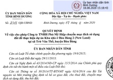 Bình Dương: Cho phép chuyển mục đích hơn 7,6ha đất để thực hiện dự án New Land